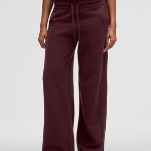 NWT Scuba Mid-Rise Wide-Leg Pant *Regular, Sz S, GARNET